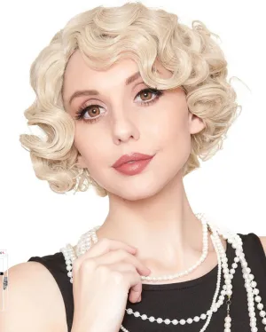 20s Flapper Finger Wave Premium Short Blonde Wig