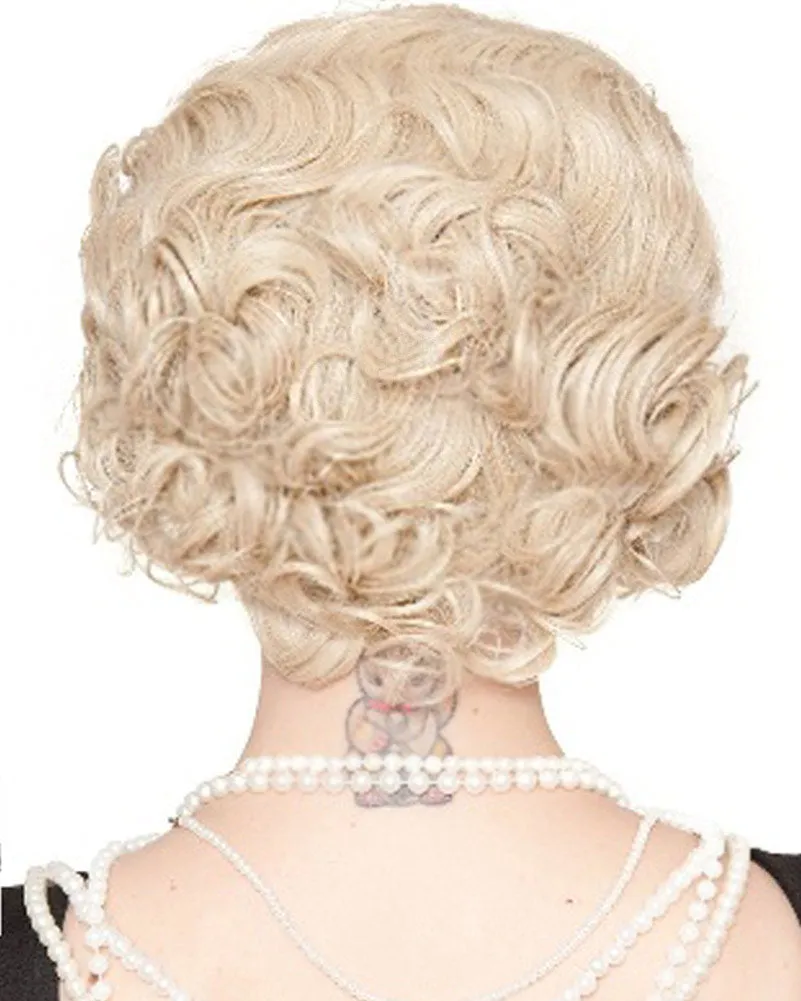 20s Flapper Finger Wave Premium Short Blonde Wig