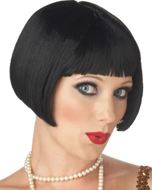 20s Flirty Flapper Black Bob Wig