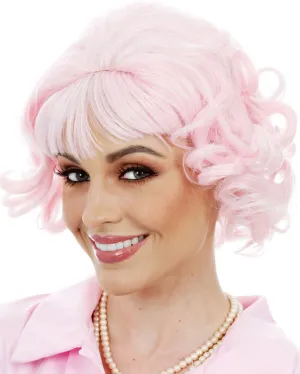 50s Beauty School Dropout Short Pink Wig