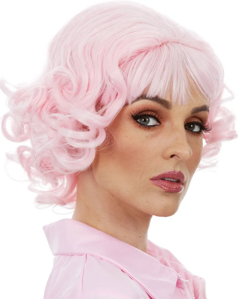 50s Beauty School Dropout Short Pink Wig