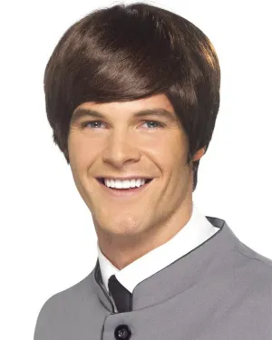 60s Mod Short Brown Wig