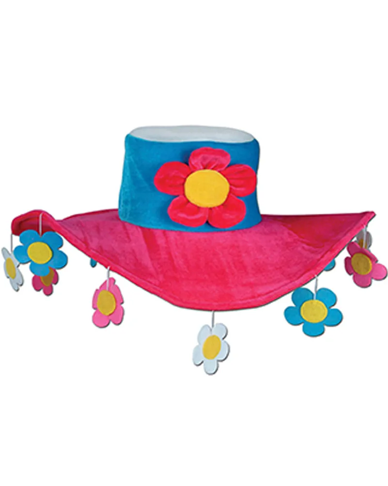 60s Plush Flower Power Hat