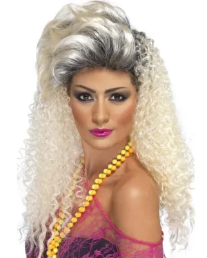 80s Bottle Long Blonde Wig