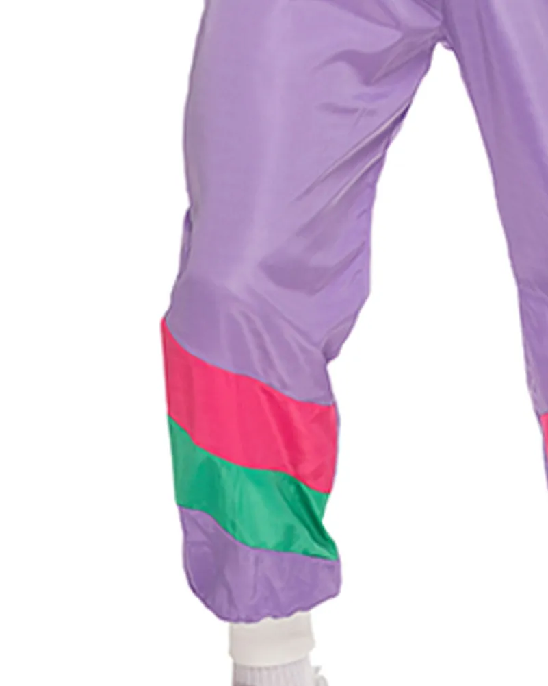 80s Purple Tracksuit Mens Costume