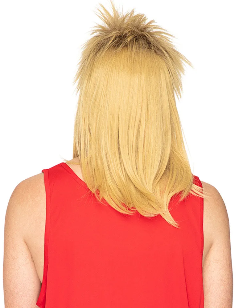 80s The Cappa Deluxe Super Mullet Blonde Wig