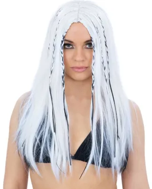 90s Christina Long White Wig