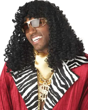 90s Supa Freakin Curly Long Black Wig