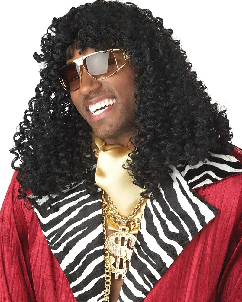 90s Supa Freakin Curly Long Black Wig