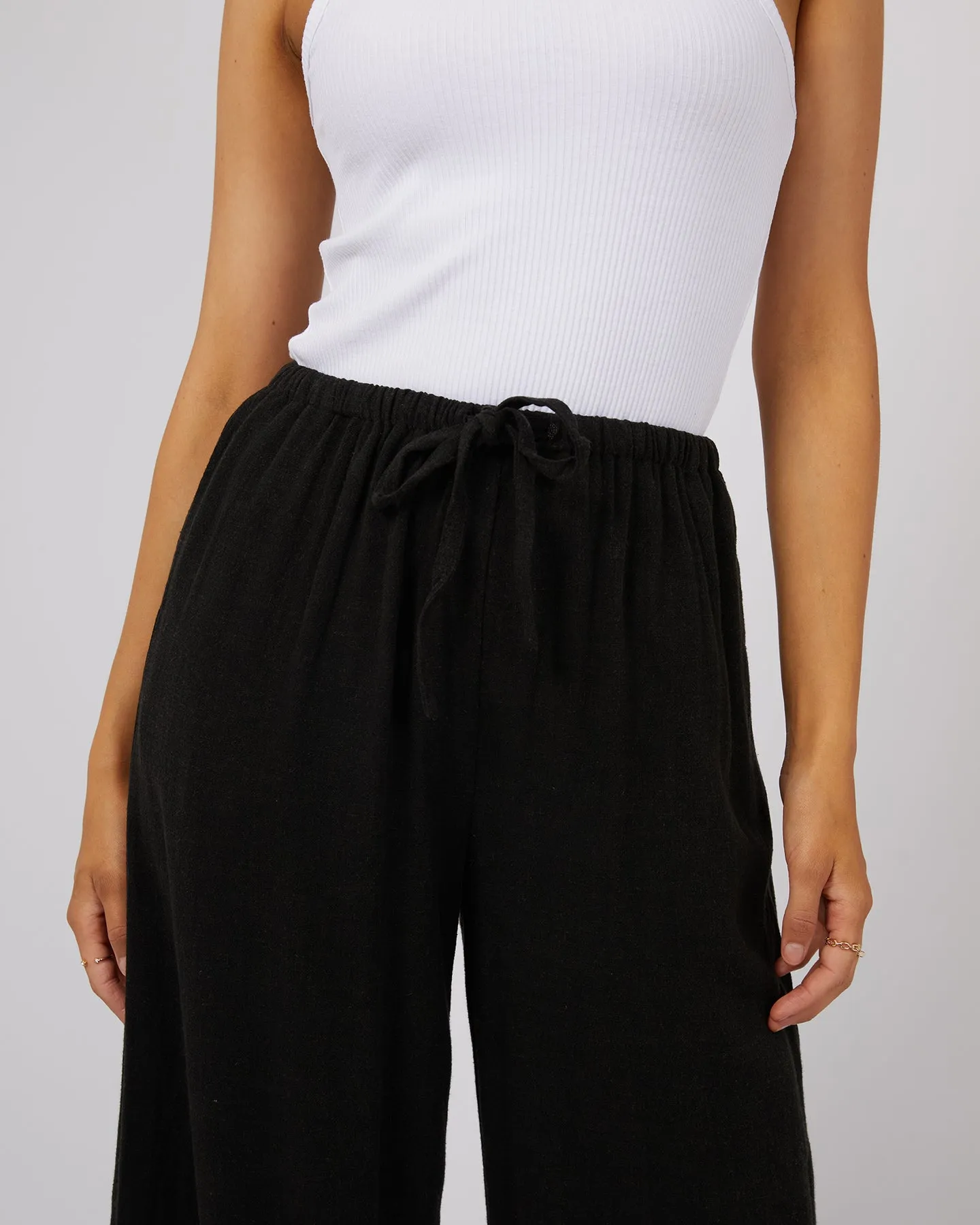 All About Eve Luxe Linen Pant Black