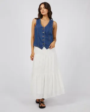 All About Eve Sutton Broderie Maxi Skirt Vintage White
