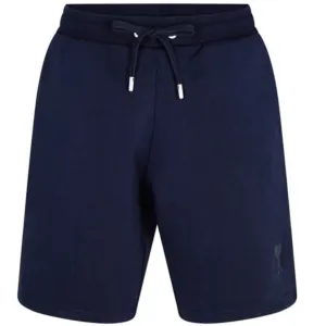 AMI Paris Navy Logo Sweatshorts