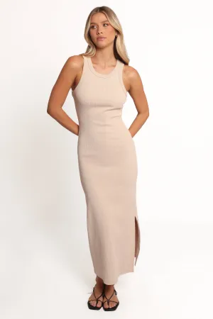 Amira Midi Dress - Taupe