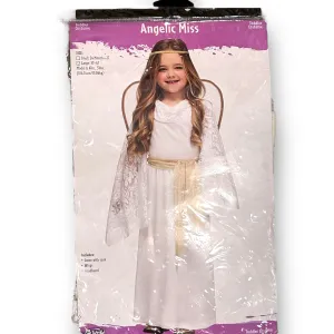 Angelic Miss Size 3T/4T Angel Costume with Gown/Sash, Wings, & Headband