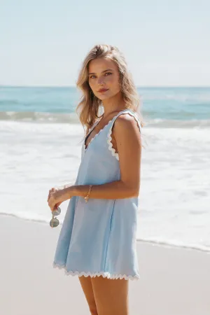 Aoife Romper - Light Blue