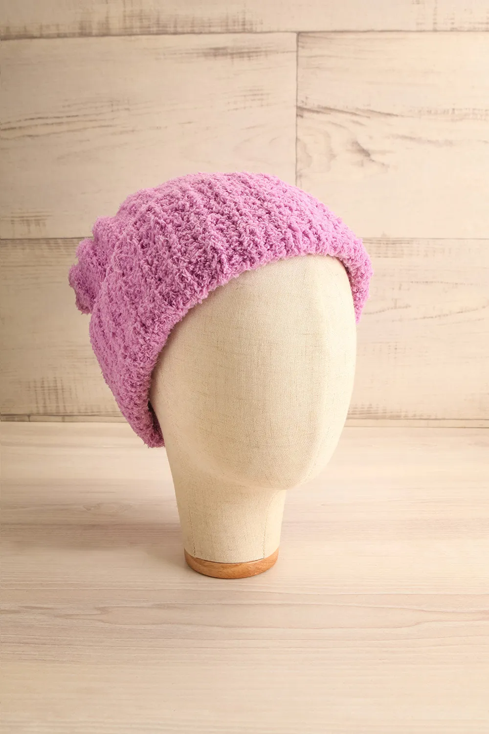Ater Lavender | Soft Knit Rolled Up Tuque