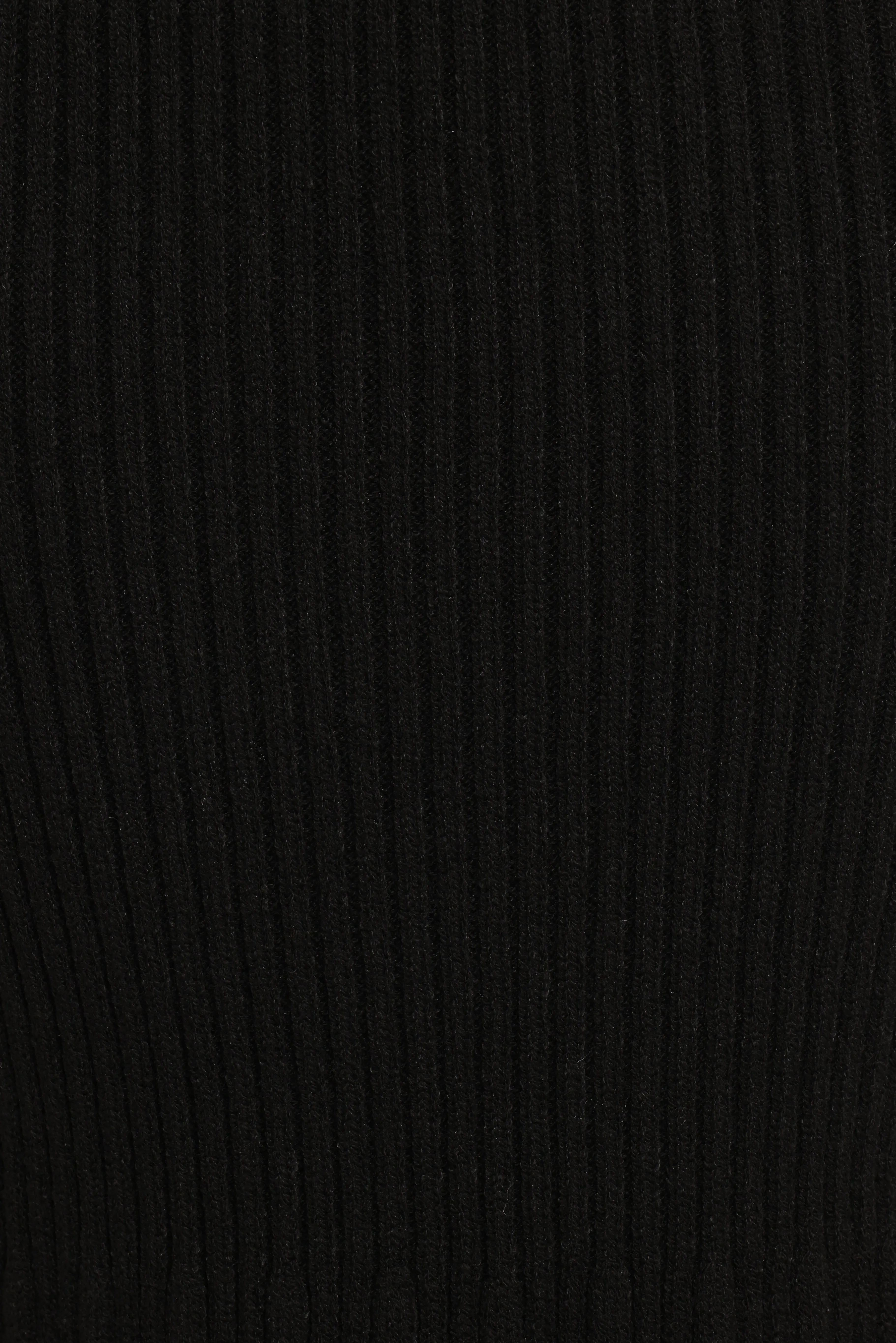 Balla Rib Knit Midi Skirt - Black