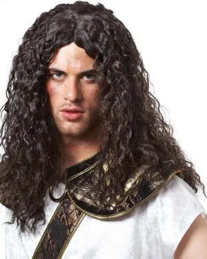 Barbarian Curly Black Wig