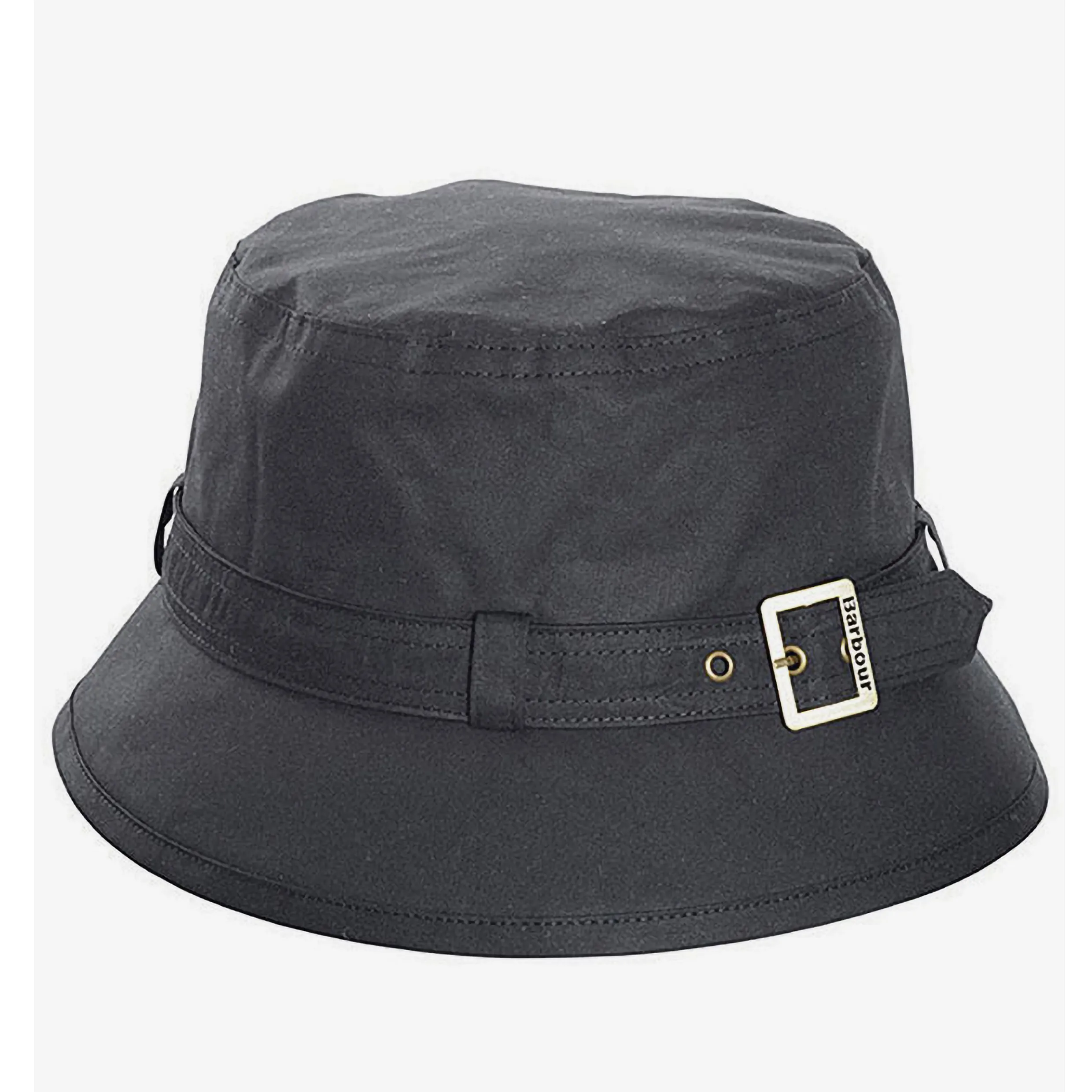 Barbour Kelso Wax Bucket Hat with Buckle detail 0174