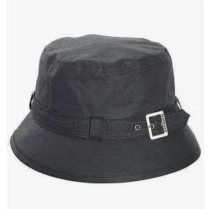 Barbour Kelso Wax Bucket Hat with Buckle detail 0174