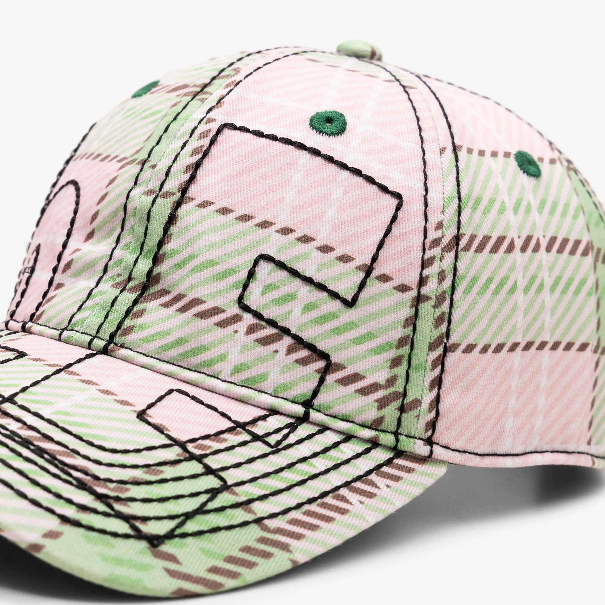 b.Eautiful Vapor 6 Panel Hat / Sakura Tartan