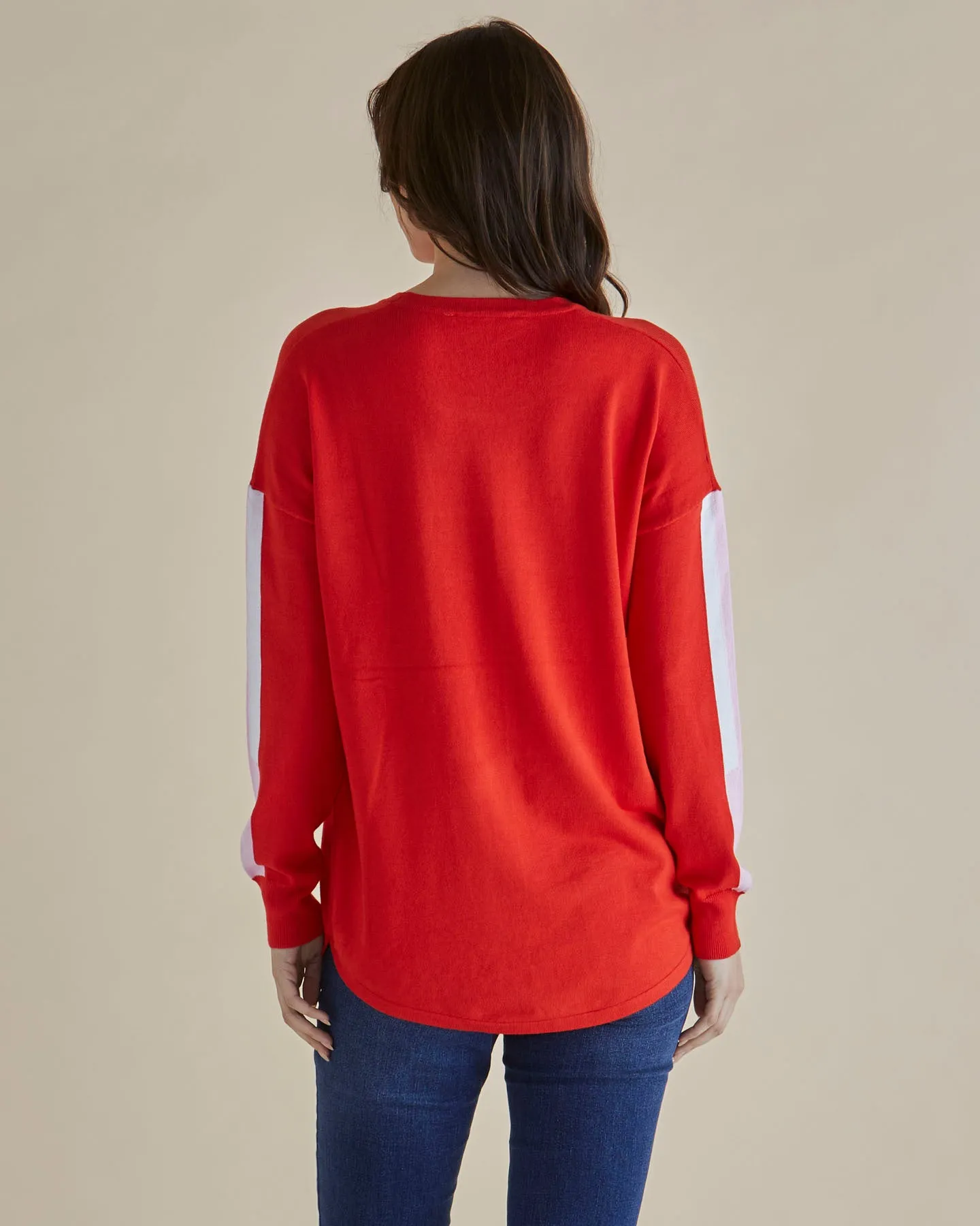Betty Basics Sophie Knit Jumper Red Pink