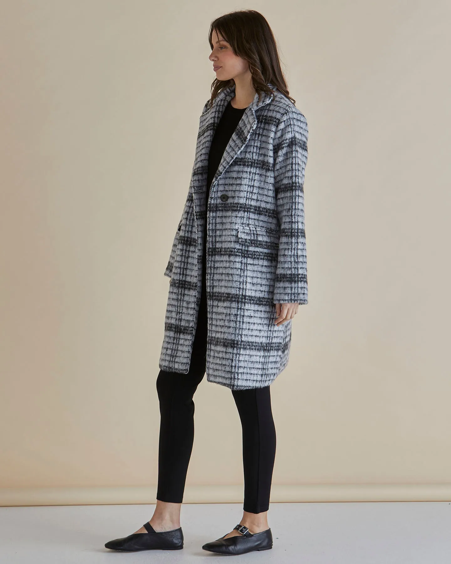 Betty Basics Wanda Coat Mono Chrome