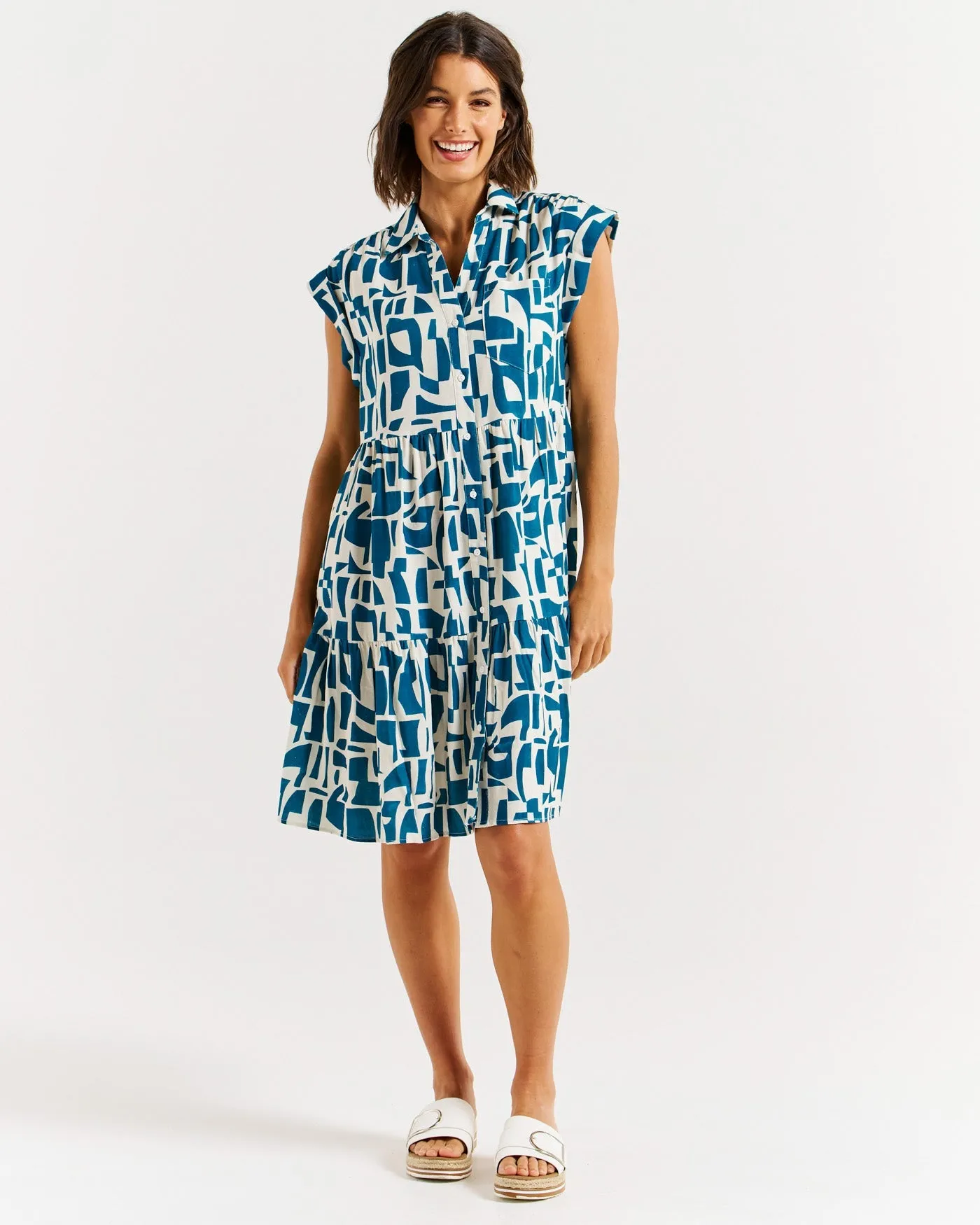 Betty Basics Zurich Dress Geo Print