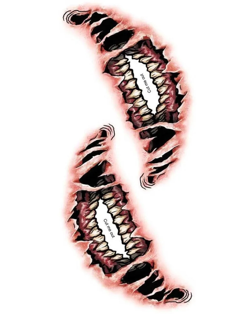 Big Mouth Decay Tattoo Set