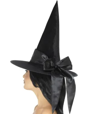 Black Bow Deluxe Witch Hat