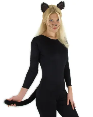 Black Cat Ears and Tail Deluxe Set