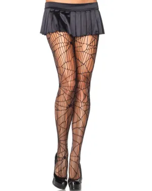 Black Distressed Net Stockings
