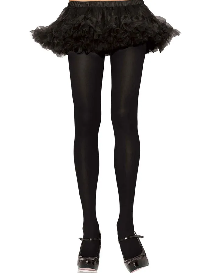 Black Opaque Nylon Tights