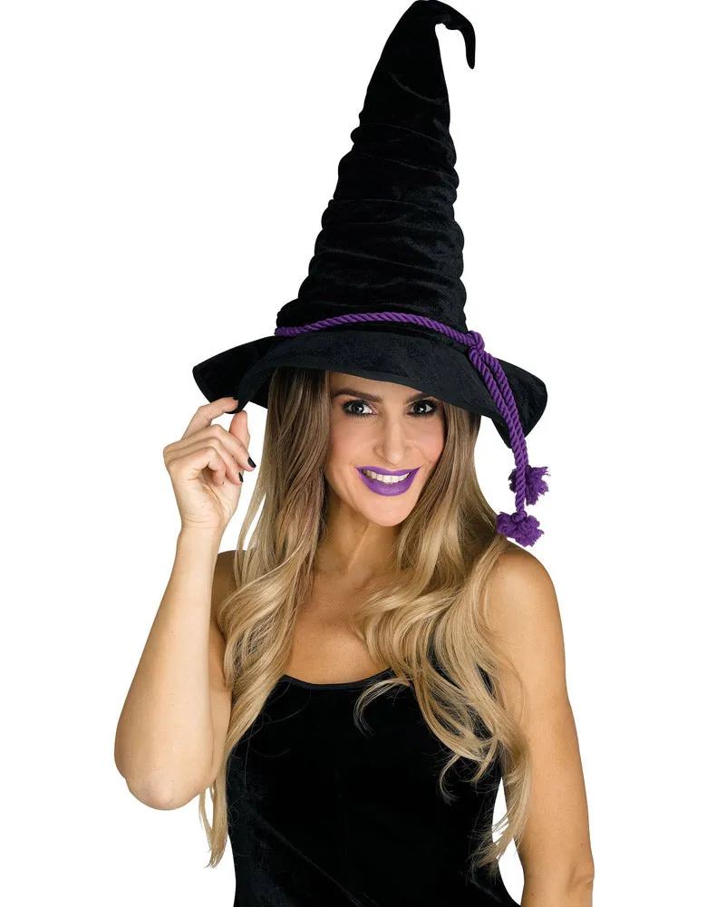 Black Velour Witch Hat