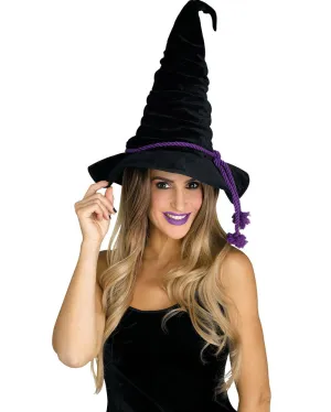 Black Velour Witch Hat