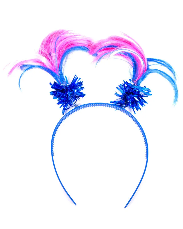 Blue and Pink Ponytail Headbopper