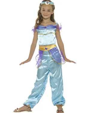 Blue Arabian Princess Girls Costume