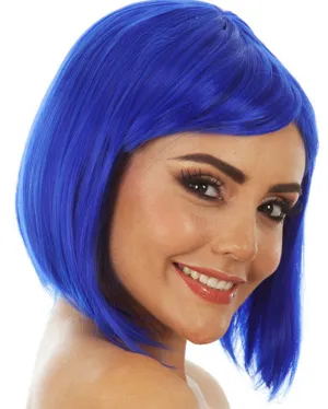 Blue Bob Wig