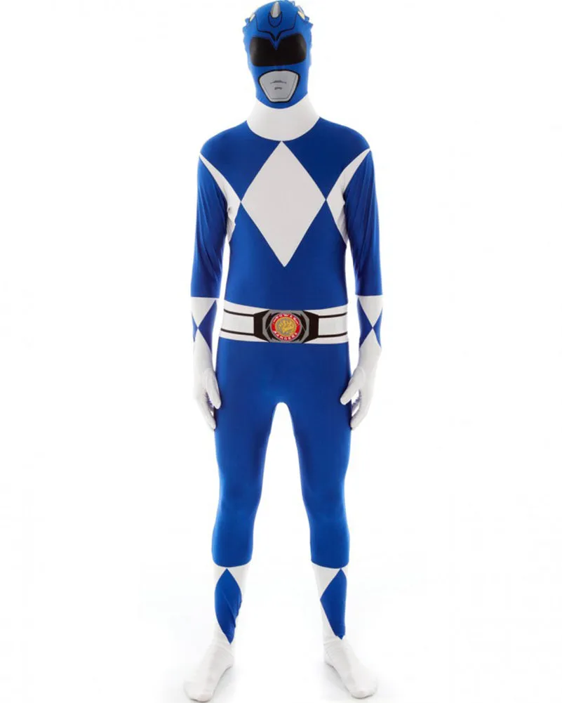 Blue Power Rangers Morphsuit Adult Costume