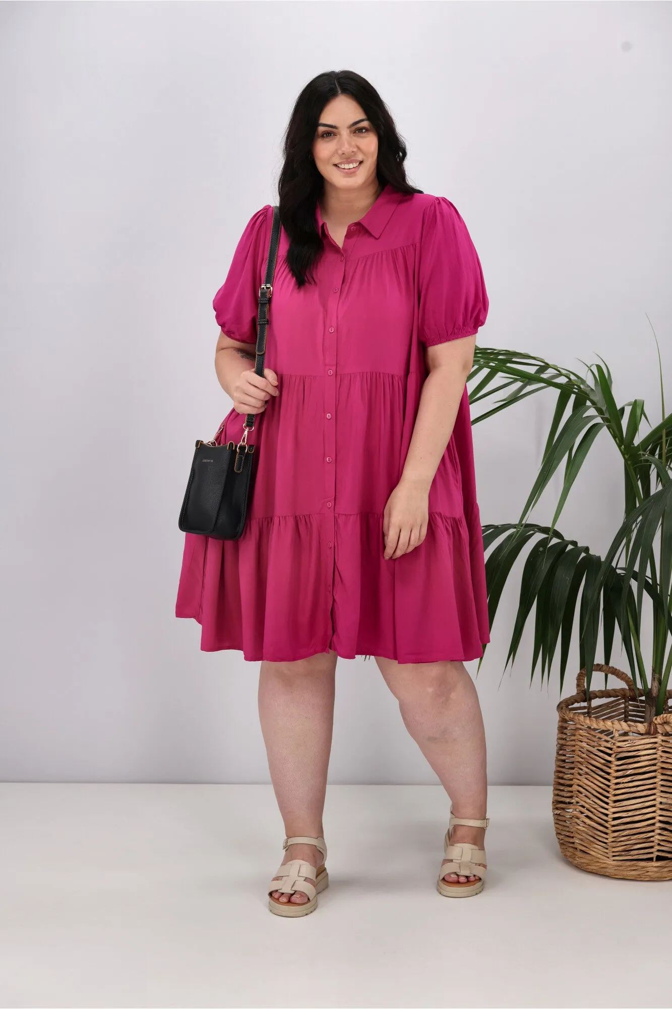 Boho Australia Masie Dress Magenta