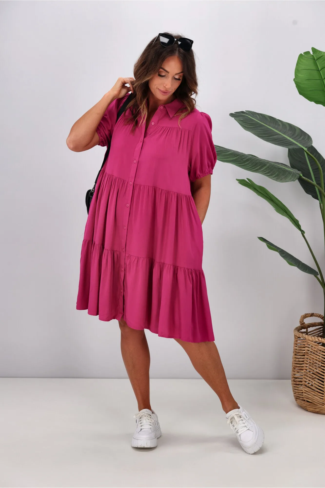Boho Australia Masie Dress Magenta