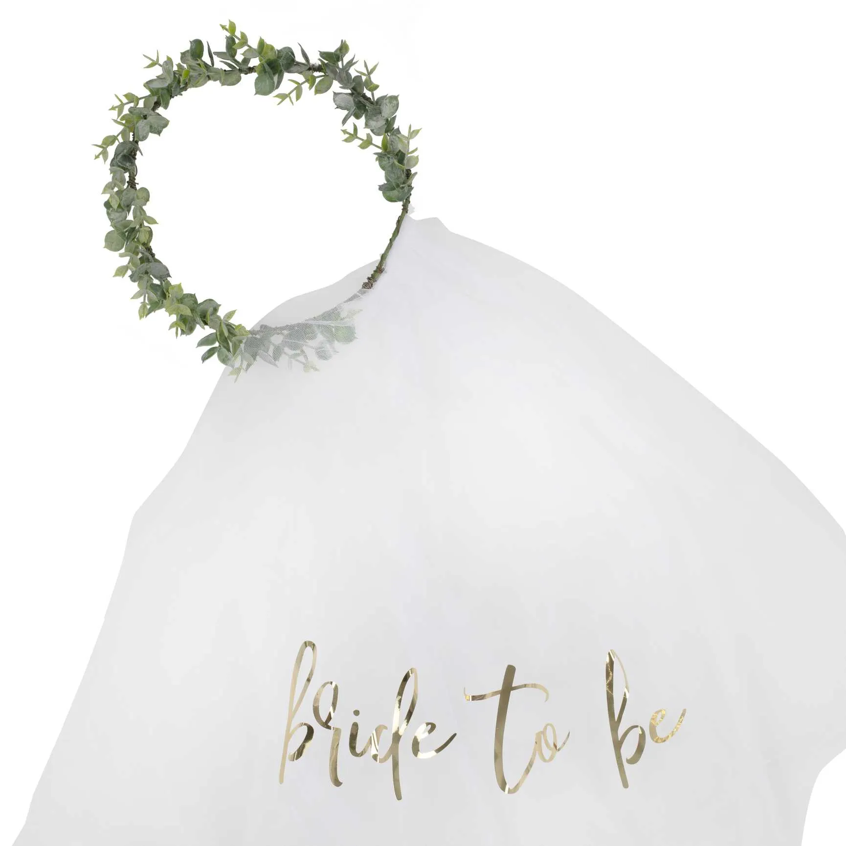 Botanical Hen Party Eucalyptus Bridal Crown with Veil