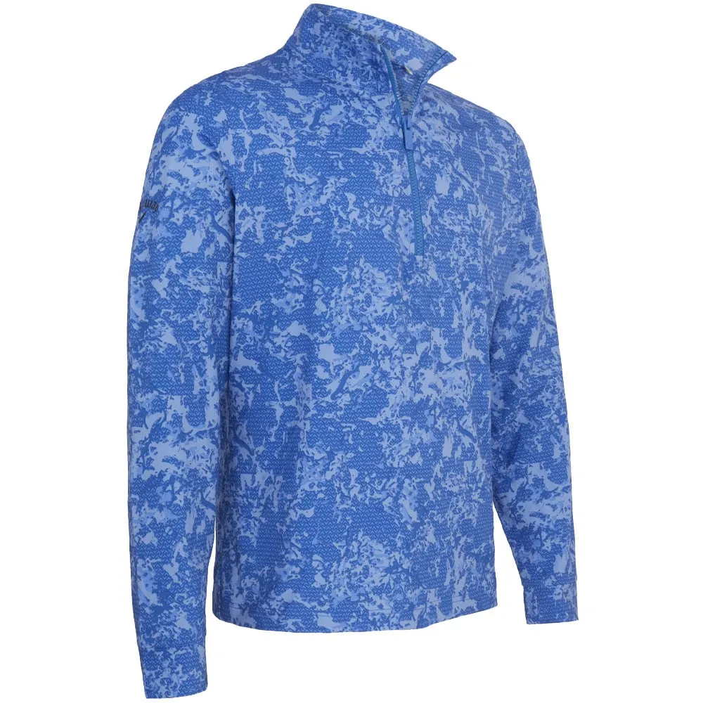 Callaway Camo Print 1/4 Zip Pullover - Magnetic Blue