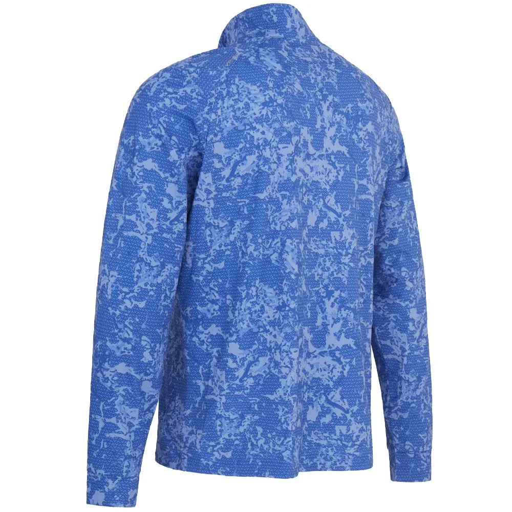 Callaway Camo Print 1/4 Zip Pullover - Magnetic Blue
