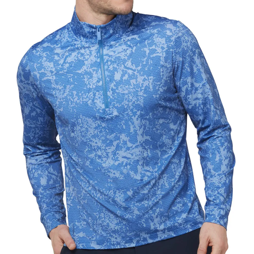 Callaway Camo Print 1/4 Zip Pullover - Magnetic Blue