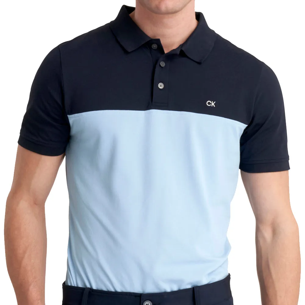 Calvin Klein Colour Block Polo Shirt - Navy/Blue