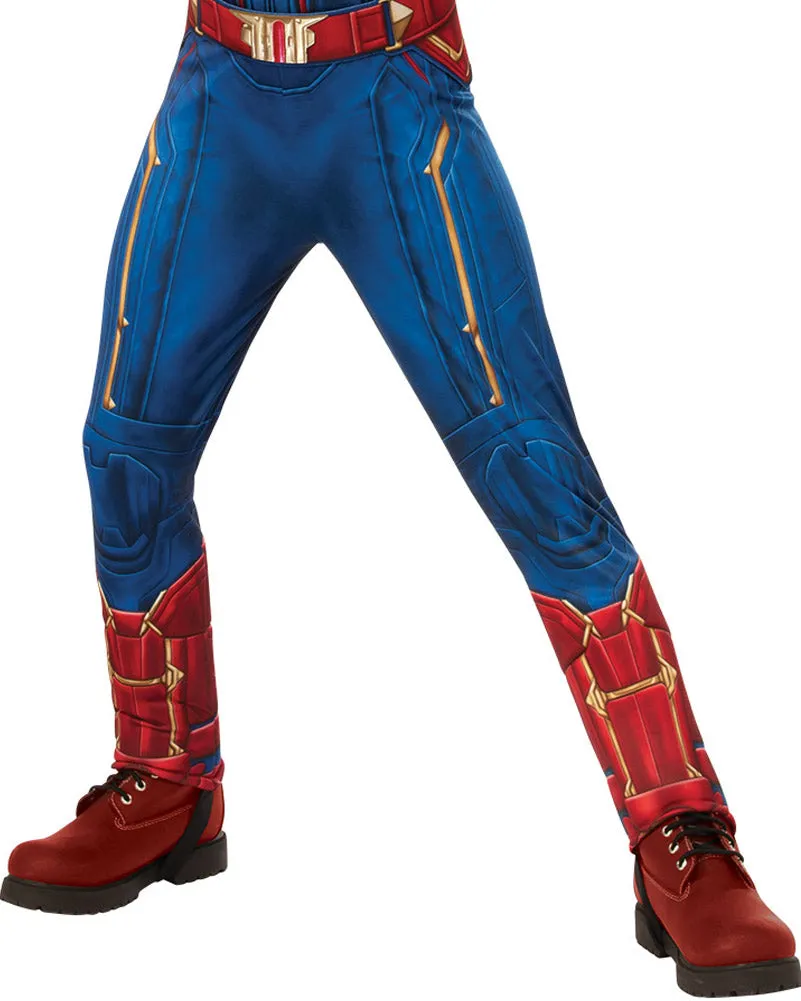 Captain Marvel Hero Suit Deluxe Girls Costume