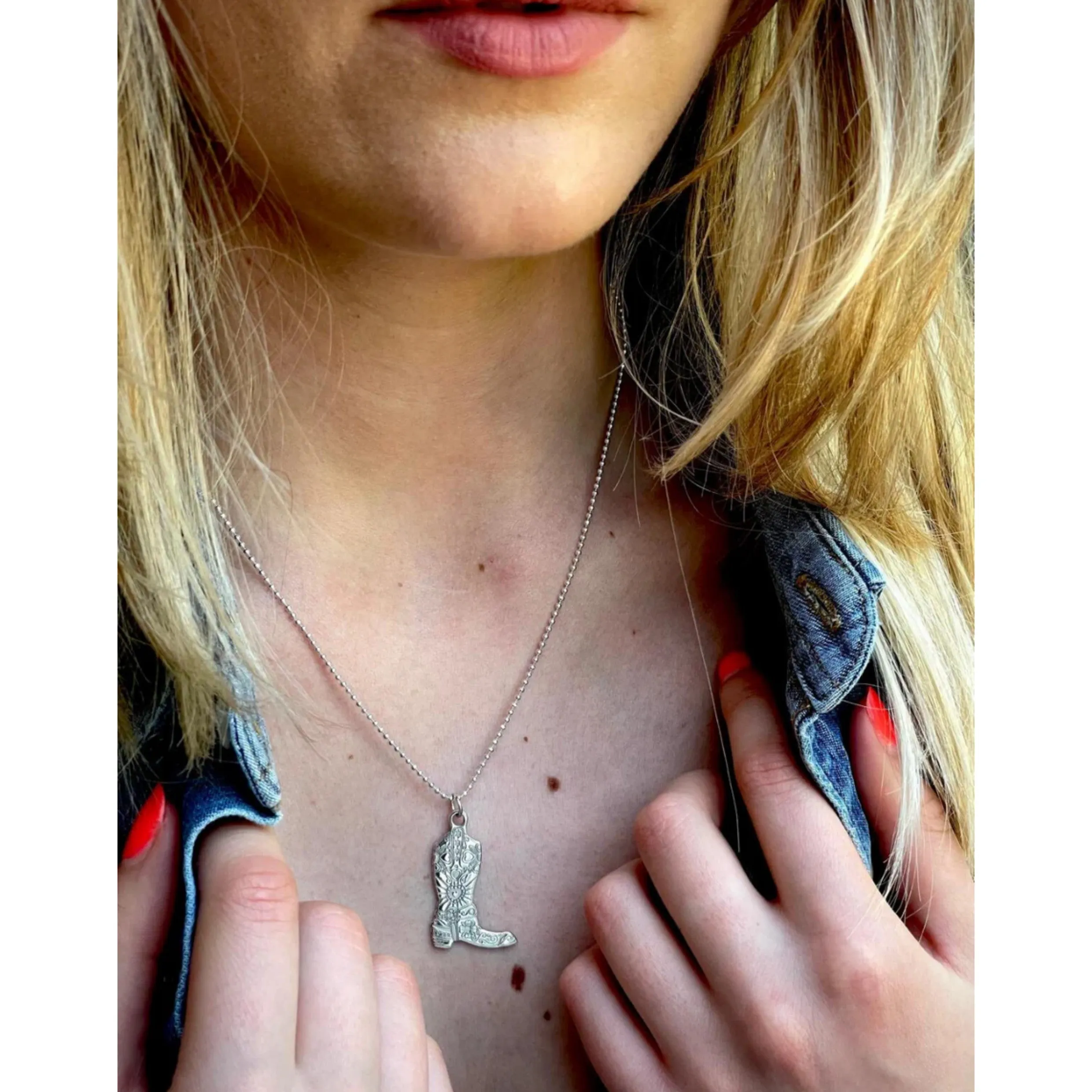 Carter Gore Cowboy Boot Pendant Necklace
