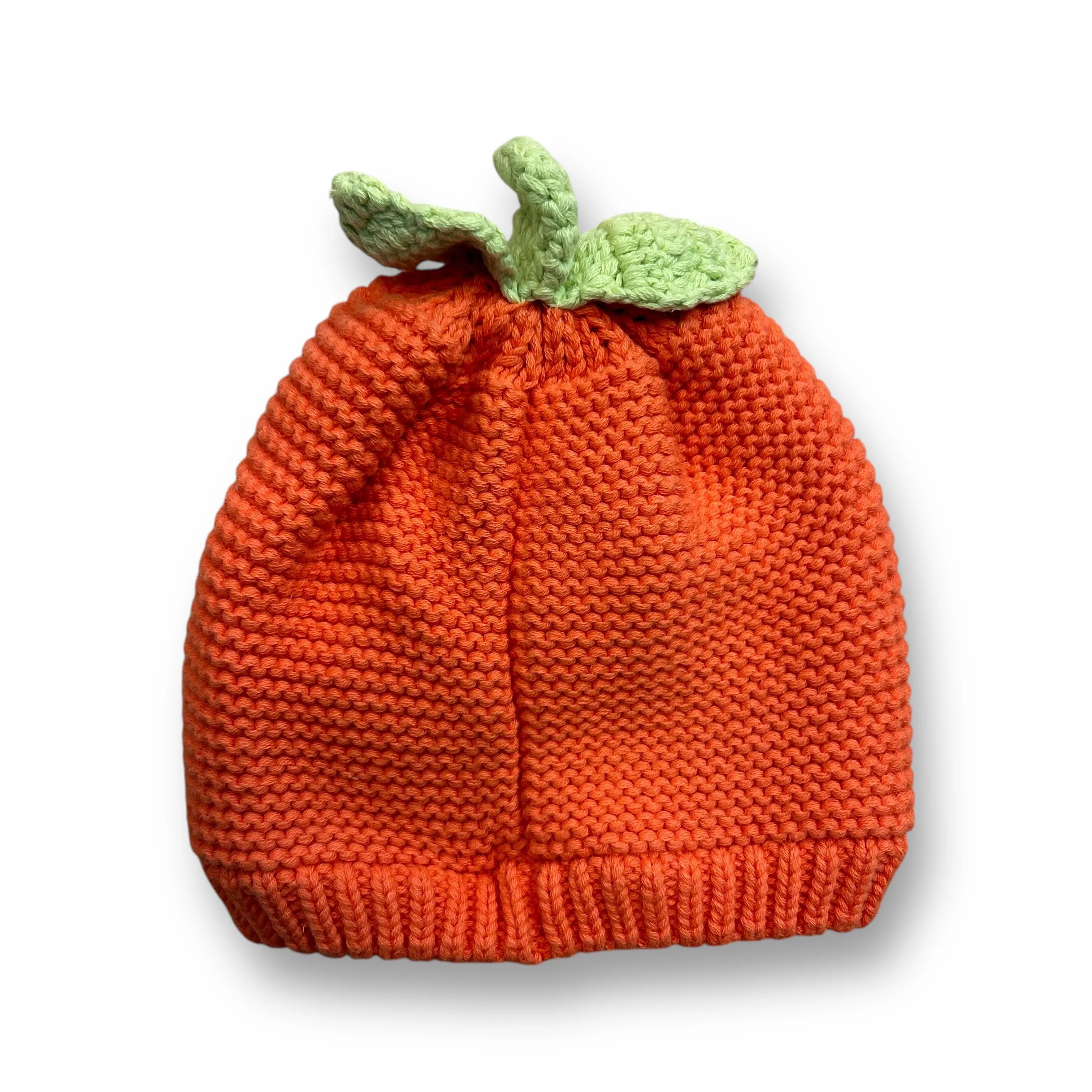 Carter's Size 12-24 Months Orange Knit Pumpkin Hat