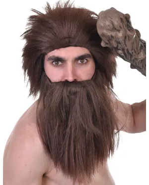 Caveman Brown Wig and Beard